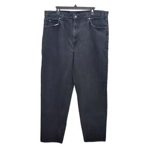 Levi's 550 Relaxed Fit Tapered Leg Mens 1990s Orange Tab Black Denim Jeans 40x32
